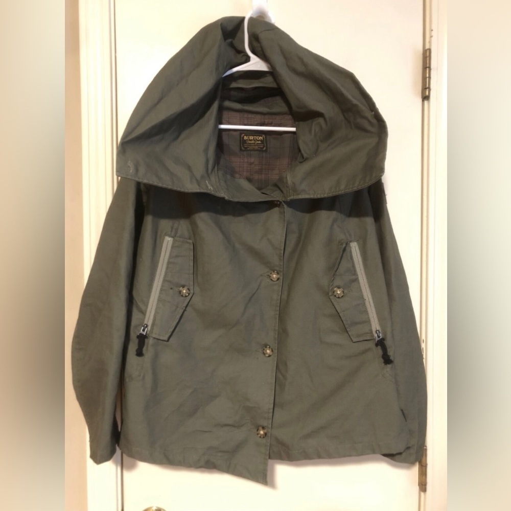 Burton Olive Green Utility Jacket with Hood